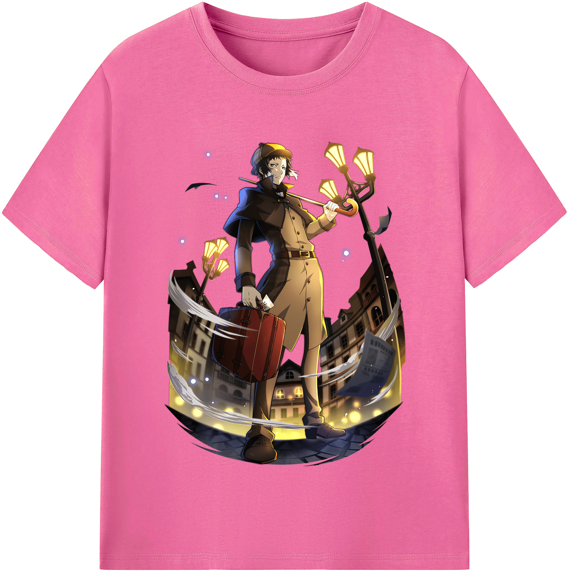 （画像用） 文豪ストレイドッグス Bungo Stray Dogs レディースカジュアルプリントTシャツ（綿100％）